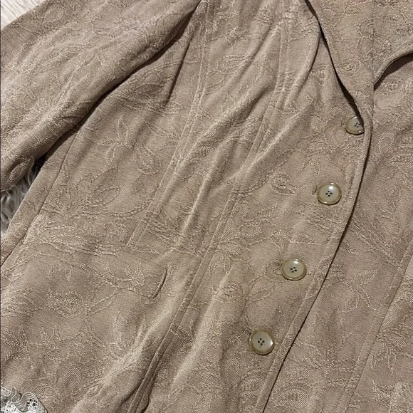 Bohemian Tan Jacket with Crochet Details